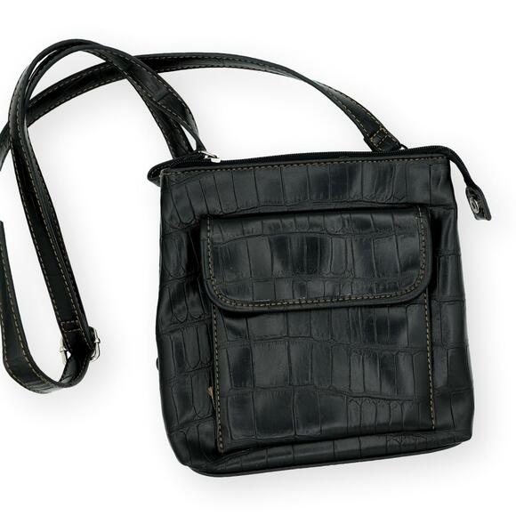 Relic Black Leather Cross Body Purse EUC - Picture 1 of 9